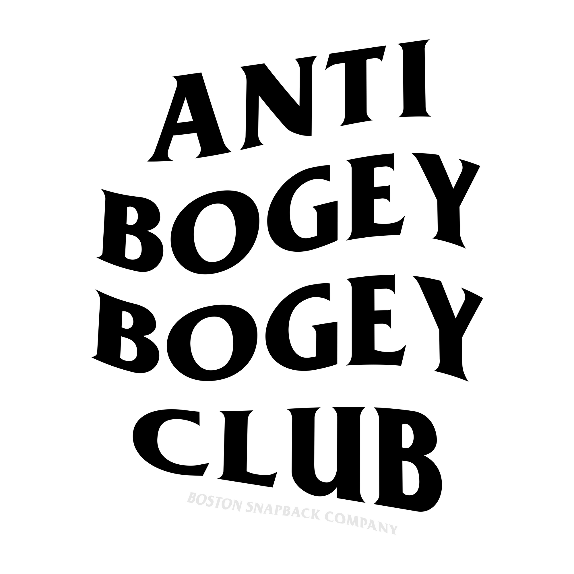 Anti Bogey Bogey Club Sticker - Boston Snapback Company